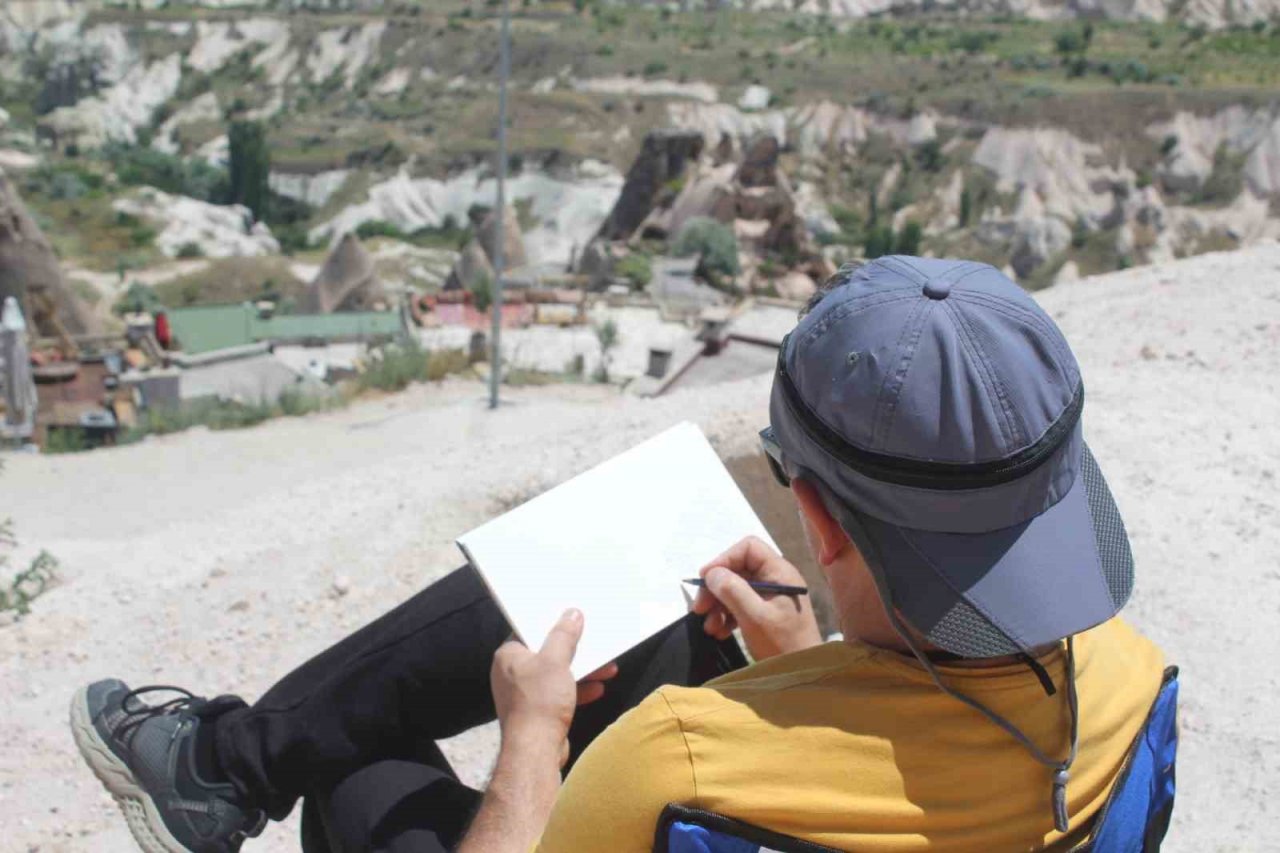 Ressamlar Kapadokya’yı resmetti