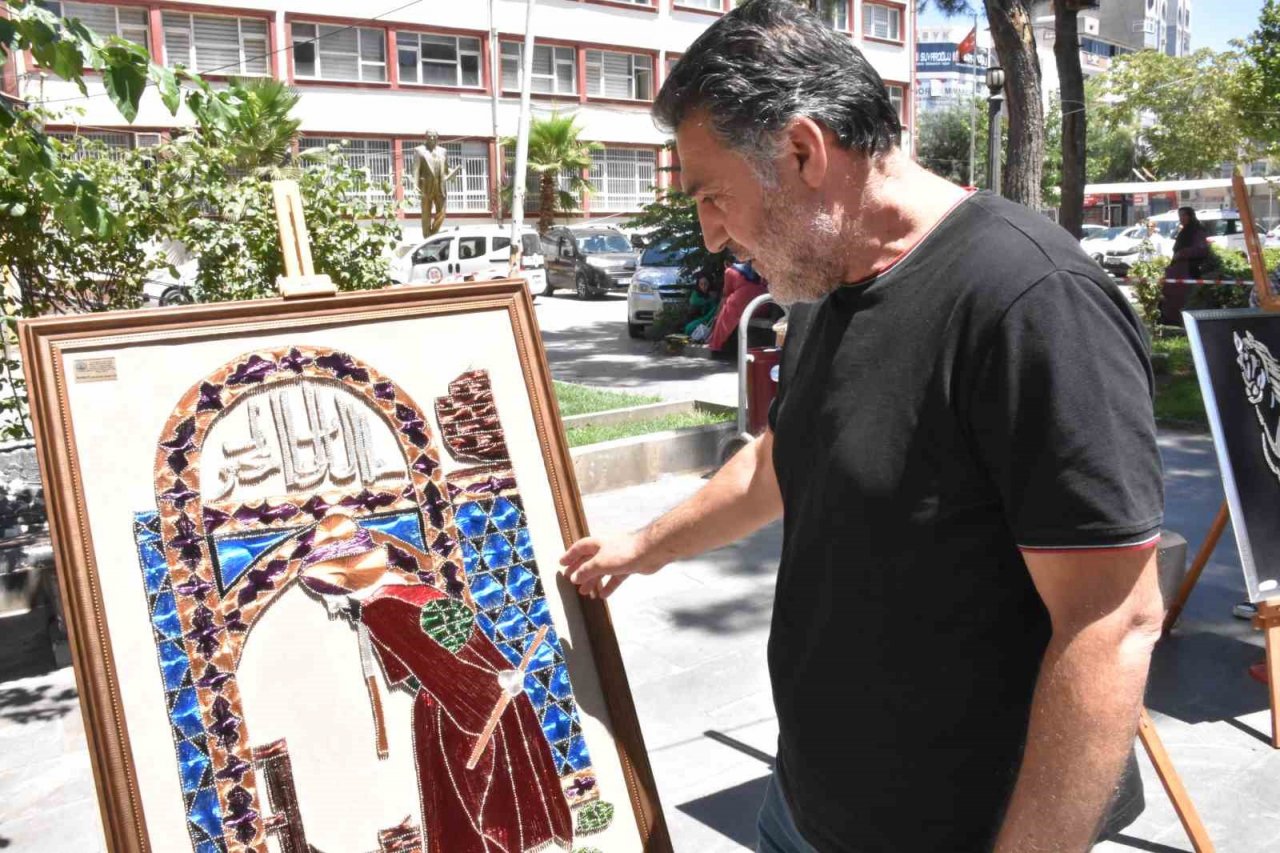 Siverek’te çivi tel sanatı sergisi