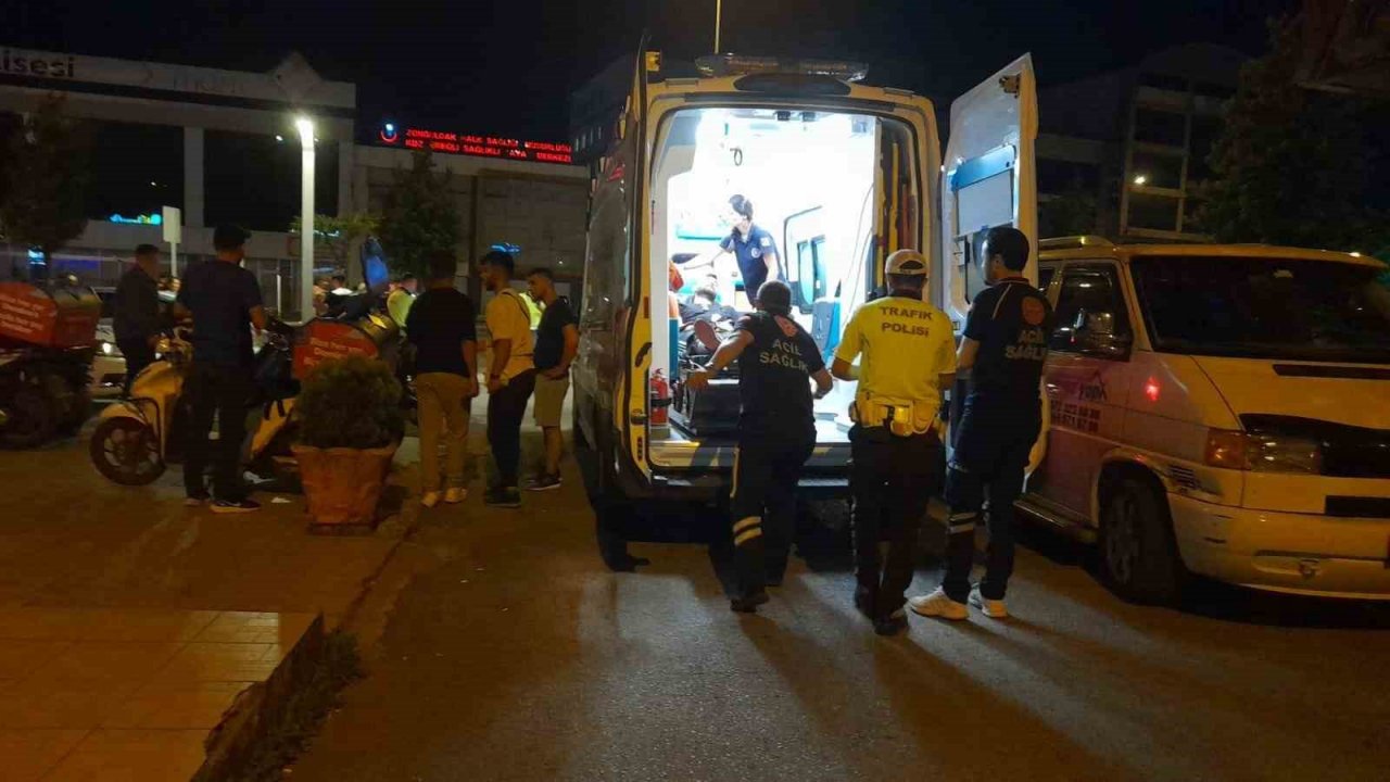 Motosiklet ile otomobil çarpıştı; 1 yaralı