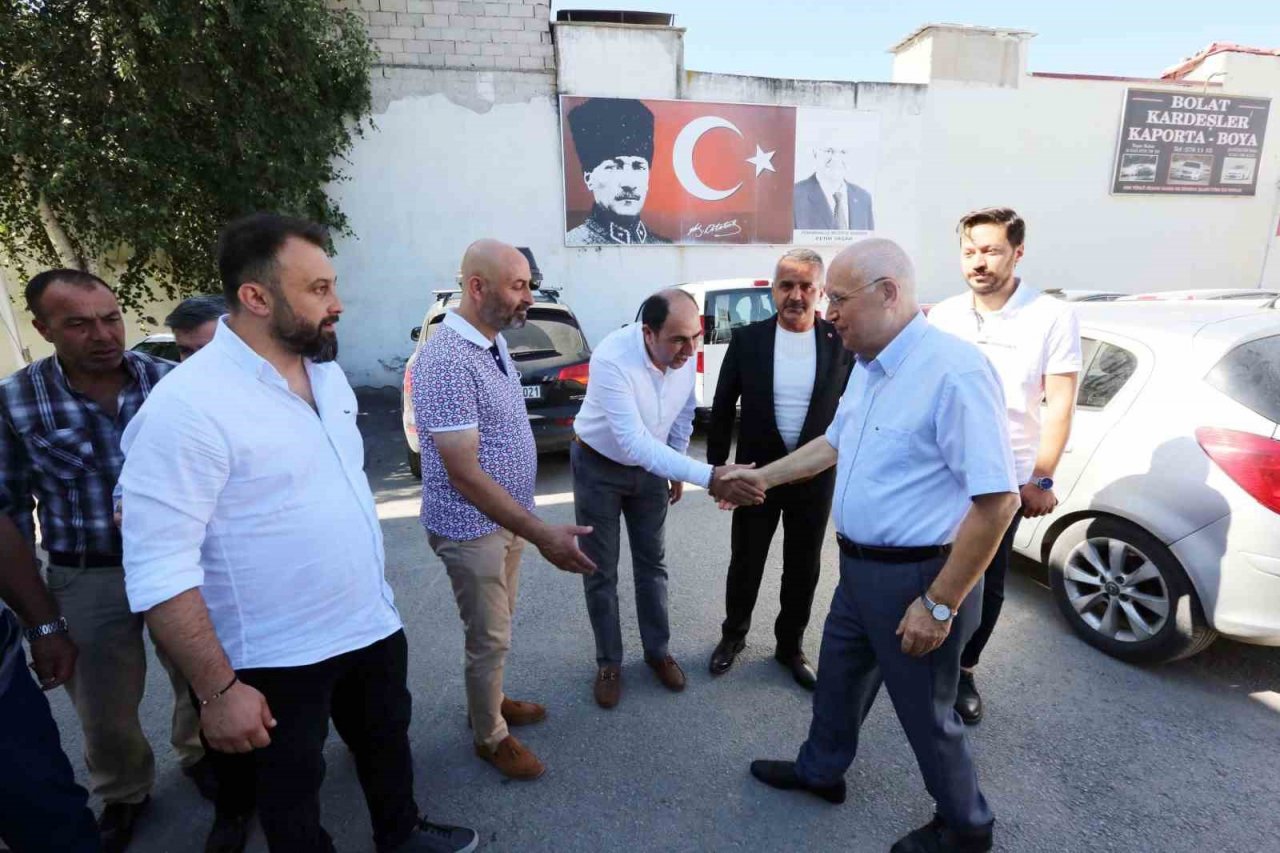 Başkan Yaşar, Yeni Başkent Oto Sanayi Sitesi esnafını ziyaret etti