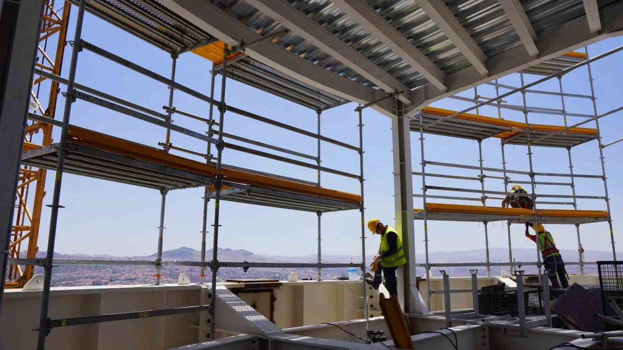 Keçiören Cumhuriyet Kulesi’nde çalışmalar devam ediyor