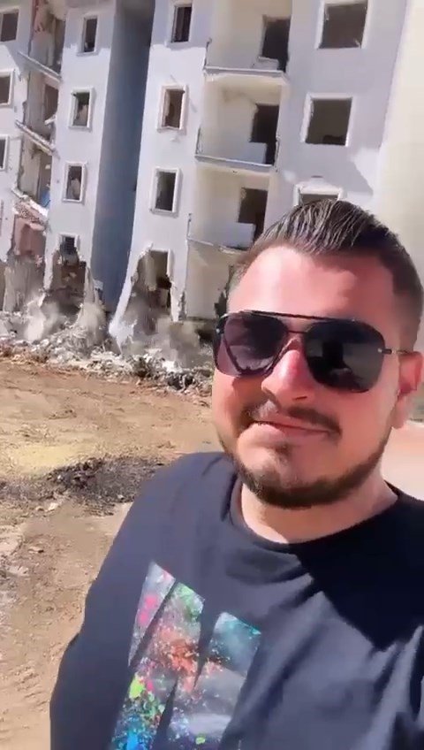 ’İn aşağı’ diye bağırdı, 5 katlı bina yerle bir oldu