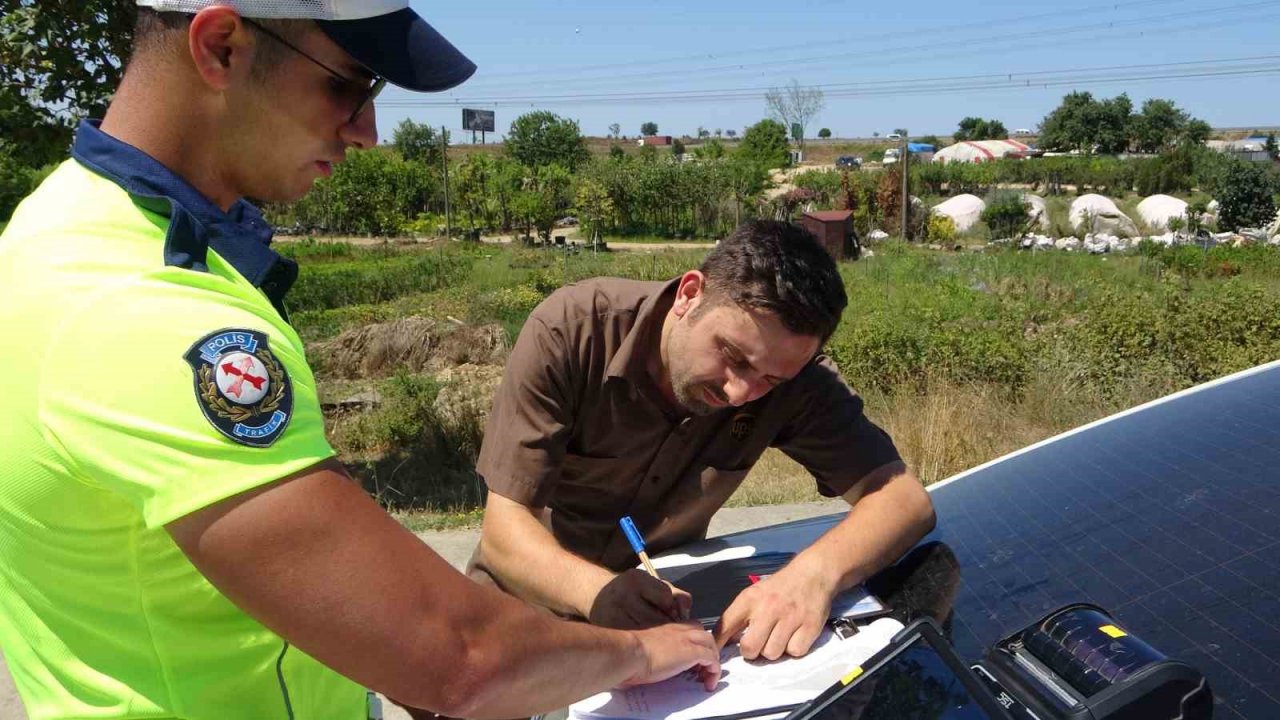 Tuzla’da hız sınırını ihlal eden hafriyat kamyonlarına ceza