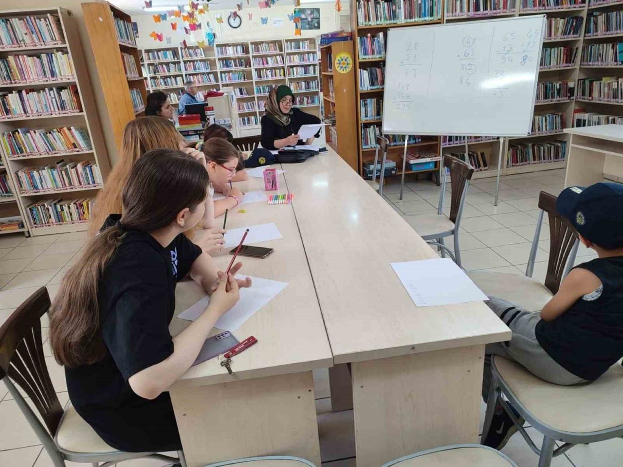 Halk Kütüphanesinde matematik ve Türkçe atölyesi etkinliği düzenlendi
