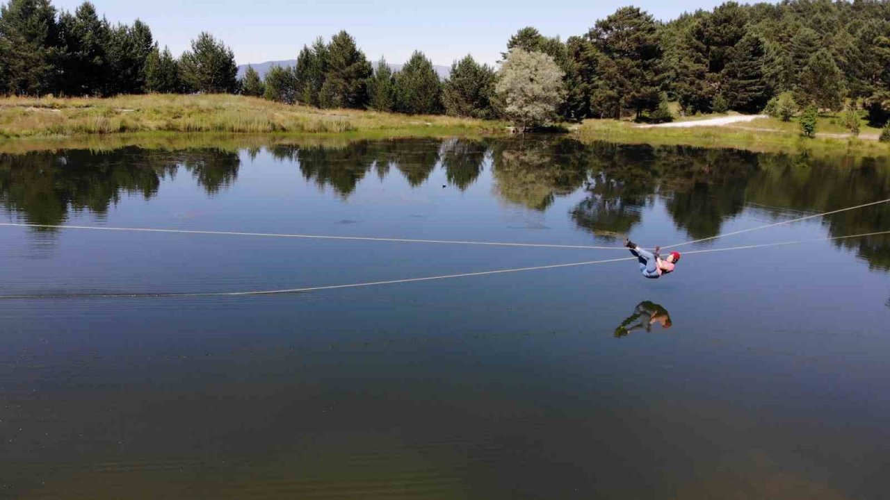 Altınpınar Limni Gölü üzerinde arama kurtarma eğitimi aldılar
