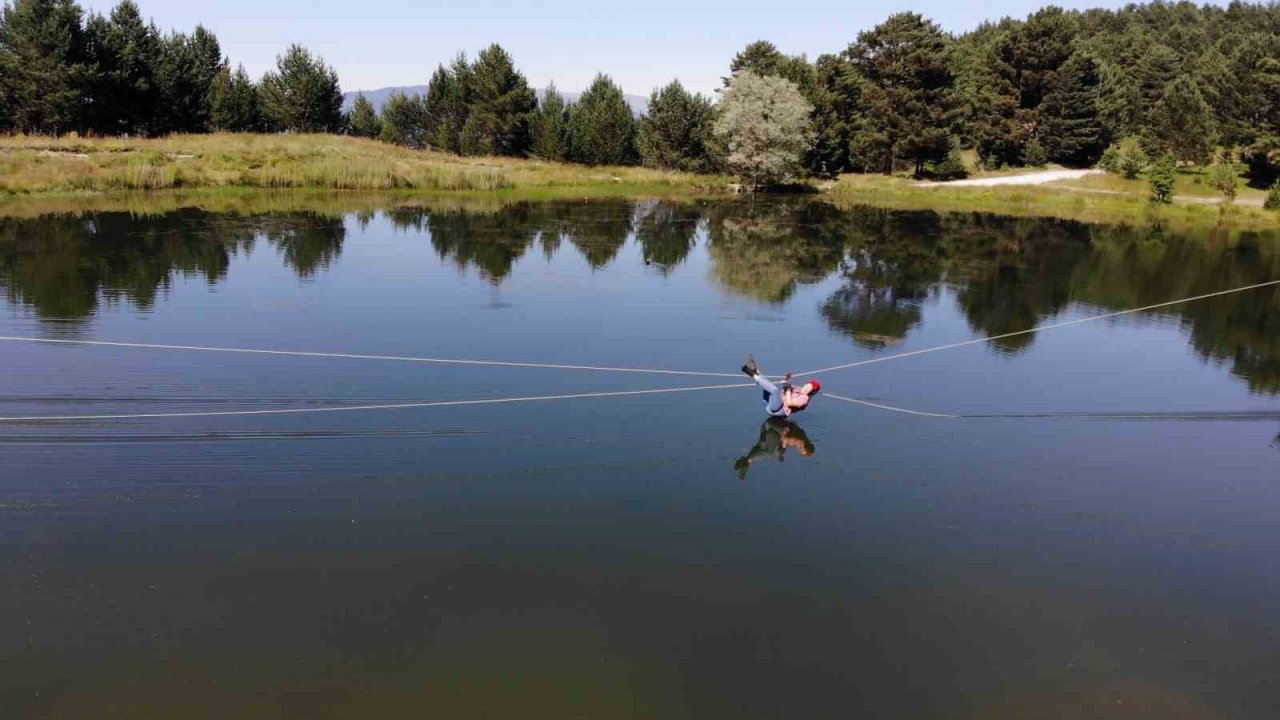 Altınpınar Limni Gölü üzerinde arama kurtarma eğitimi aldılar