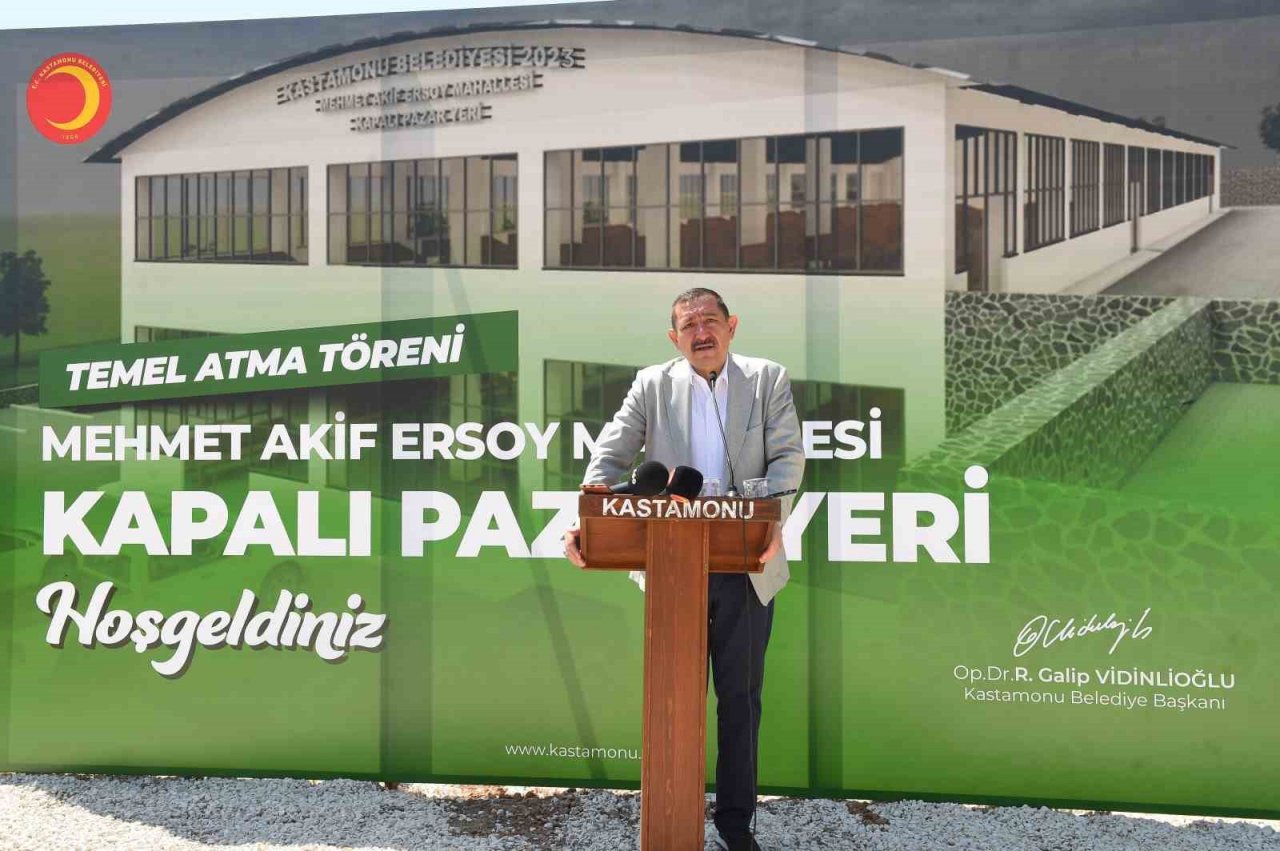 Kastamonu’da inşa edilecek kapalı pazar yerinin temeli dualarla atıldı