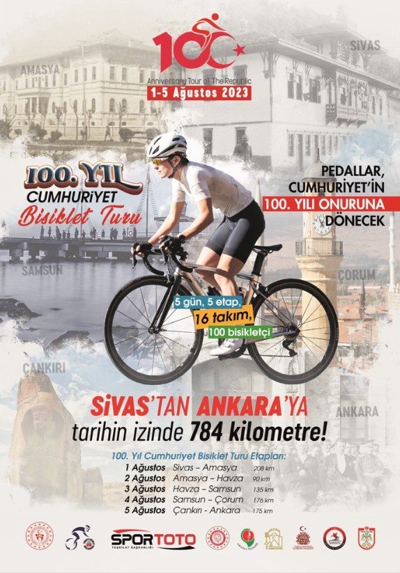 "100. Yıl Bisiklet Turu" 3-4 Ağustos’ta Samsun’da