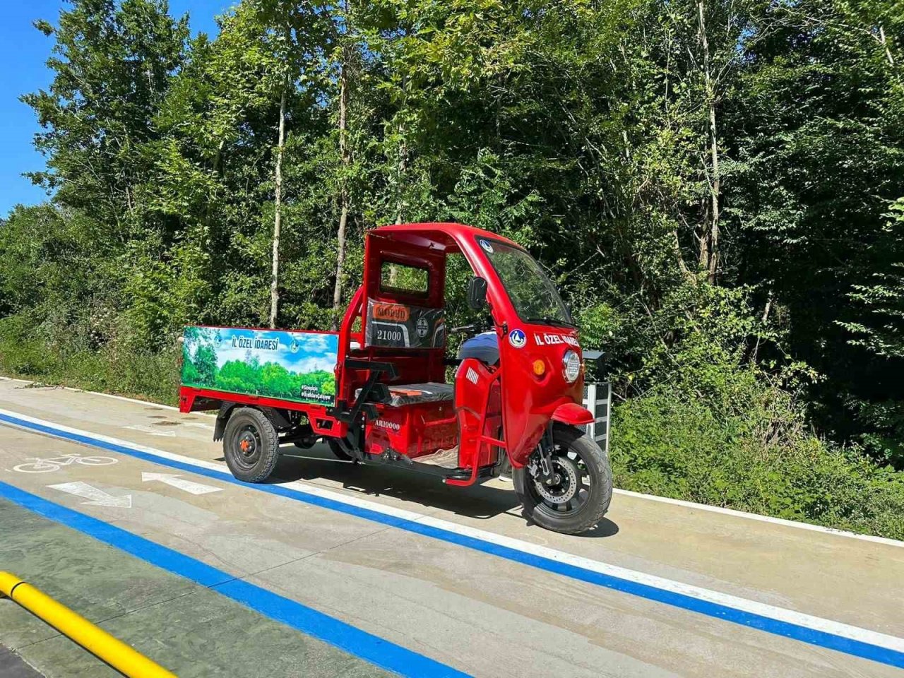 Hamsilos ve Akliman’a motosikletli temizlik ekibi