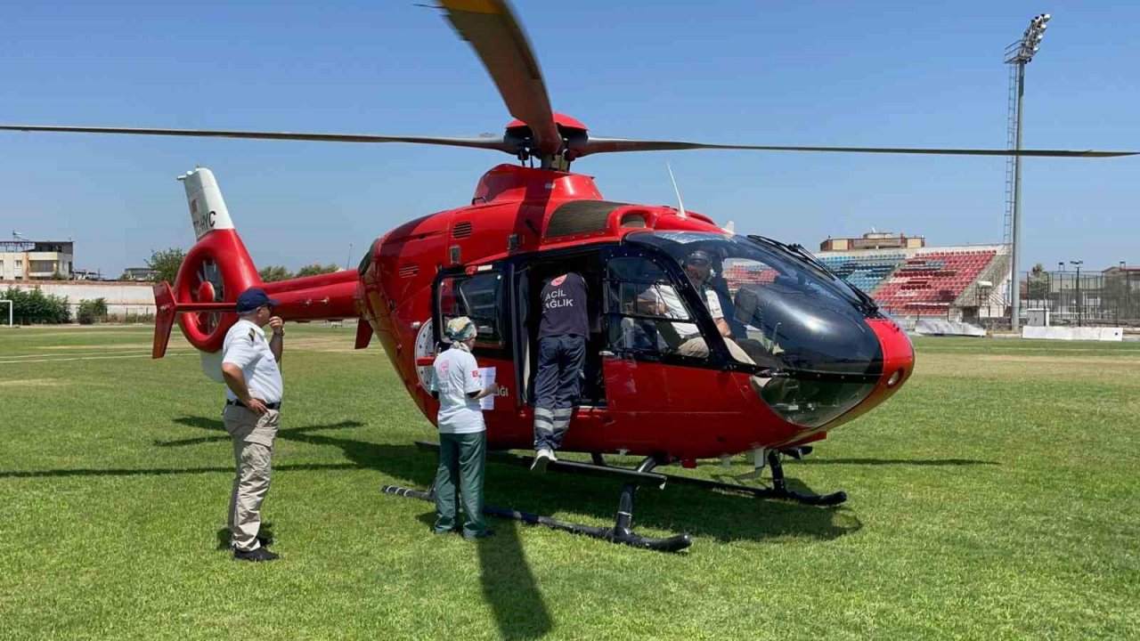 Arya bebek için helikopter havalandı