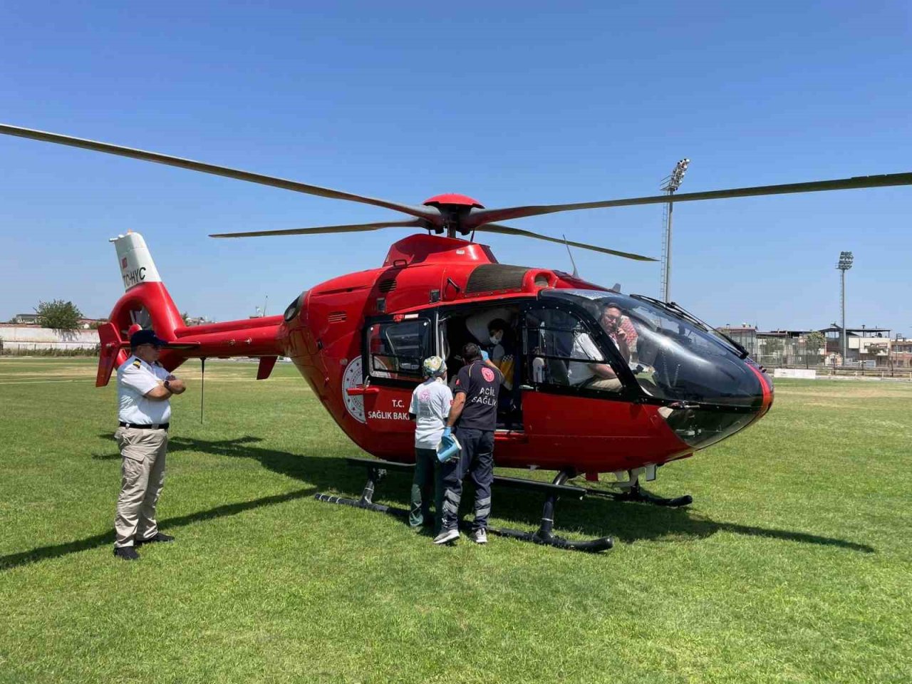 Arya bebek için helikopter havalandı