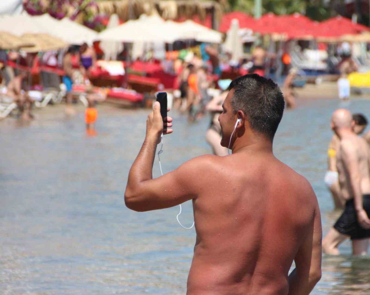 Bodrum’da sıcaklık gölgede 45 derece