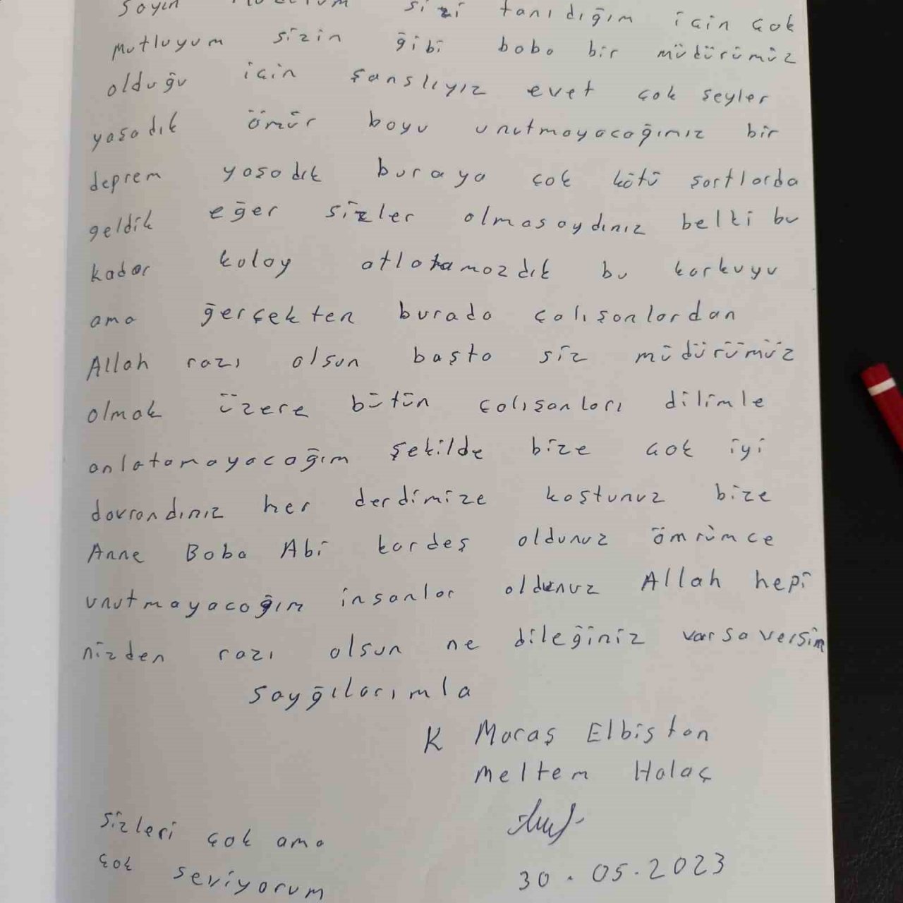 Aydın’da depremzedelerin bıraktığı notlar duygulandırdı