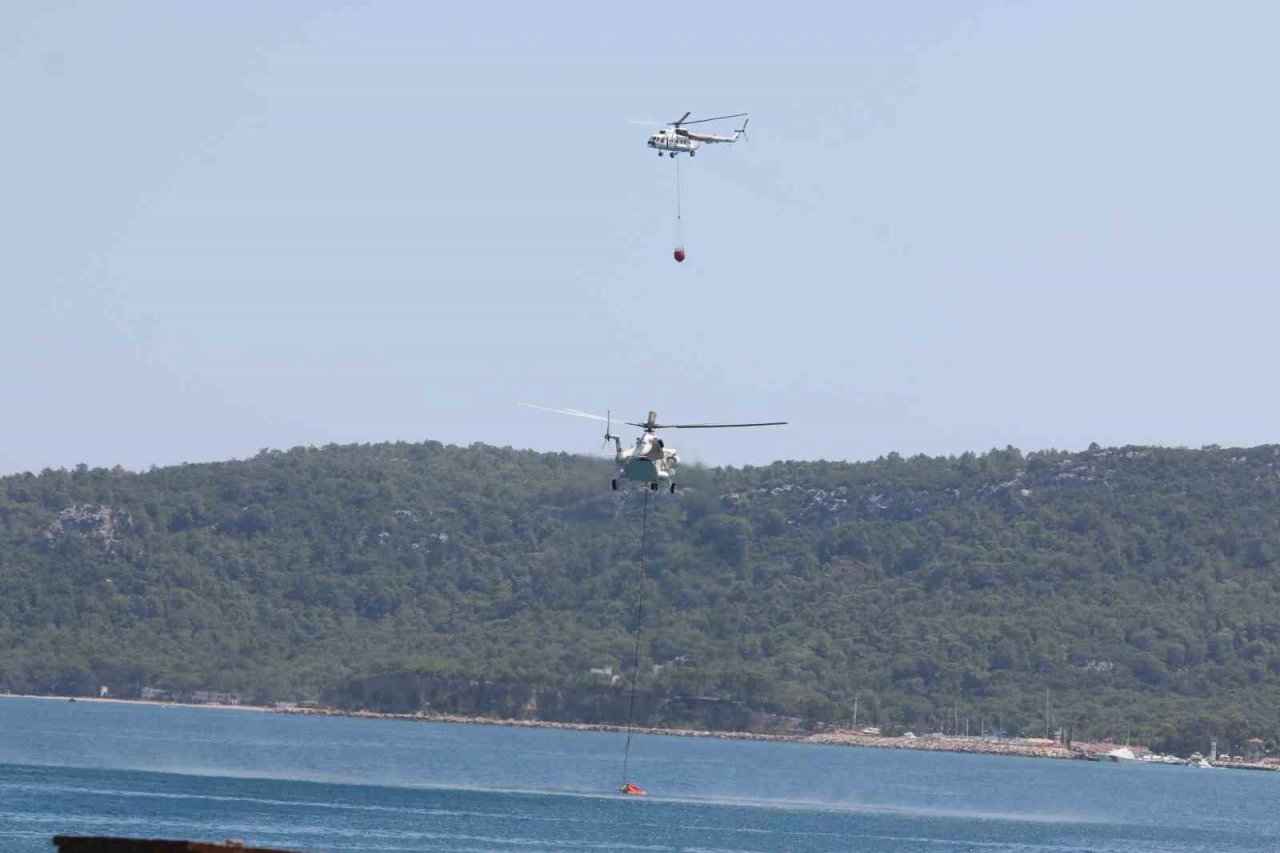 Kemer yangınının 3’üncü günde etrafı çevrildi