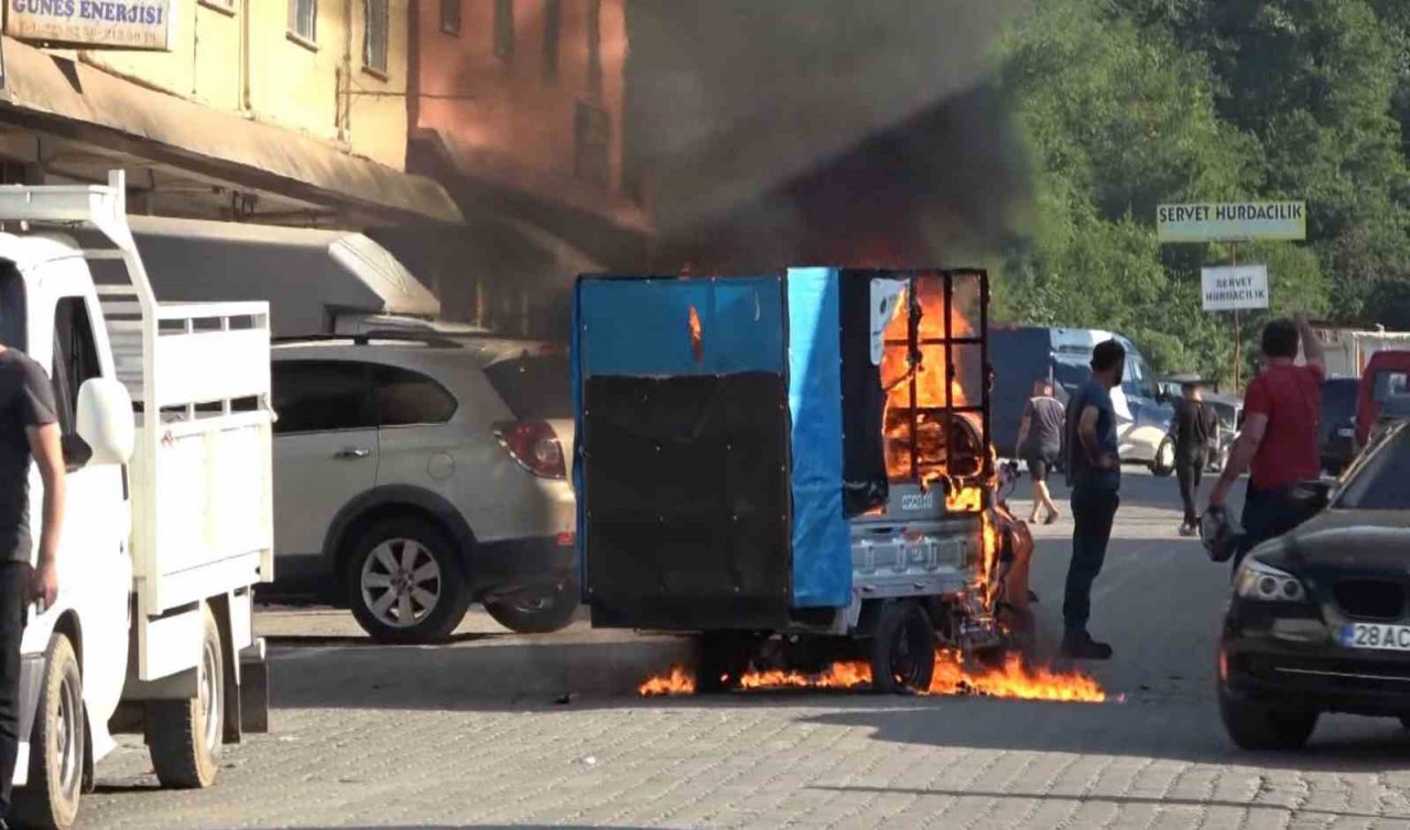 Giresun’da kağıt toplayıcısı grupla esnaf arasında kavga