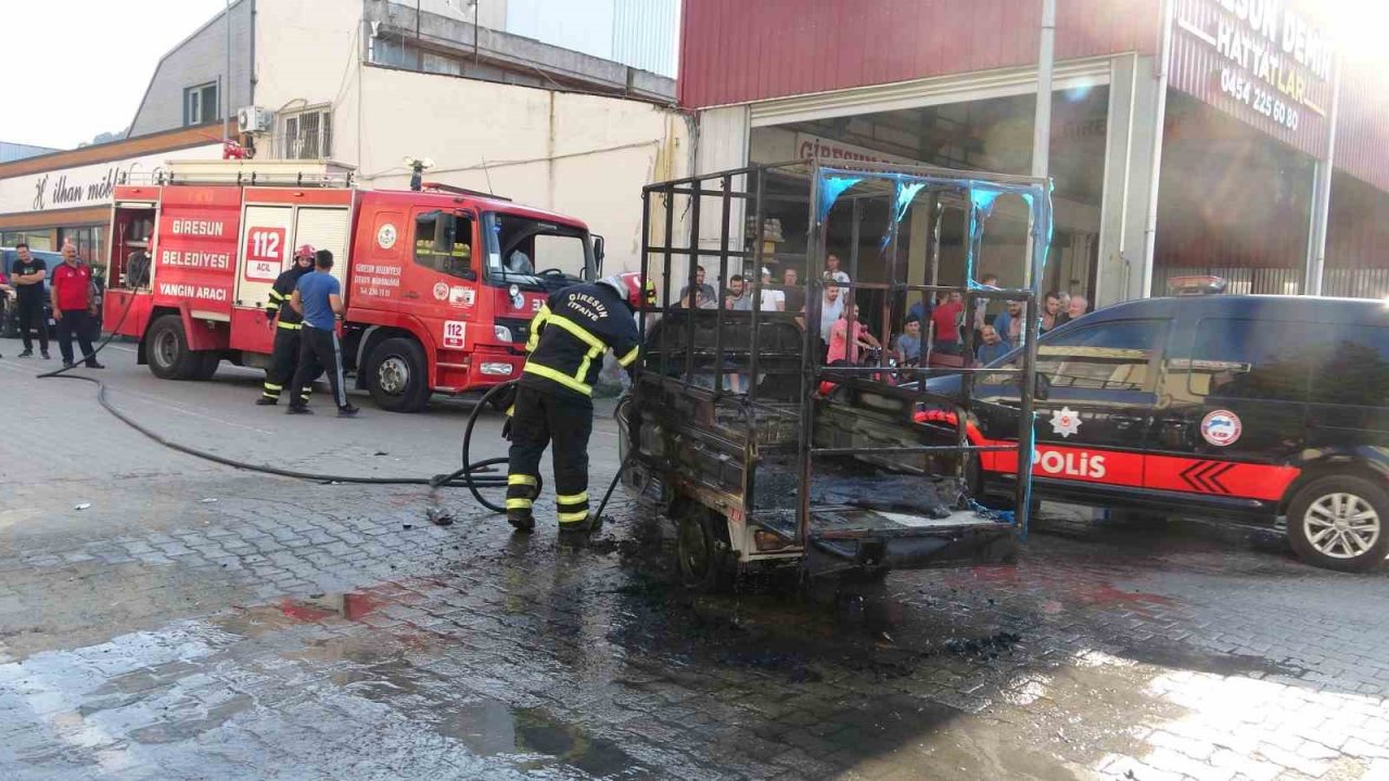 Giresun’da kağıt toplayıcısı grupla esnaf arasında kavga