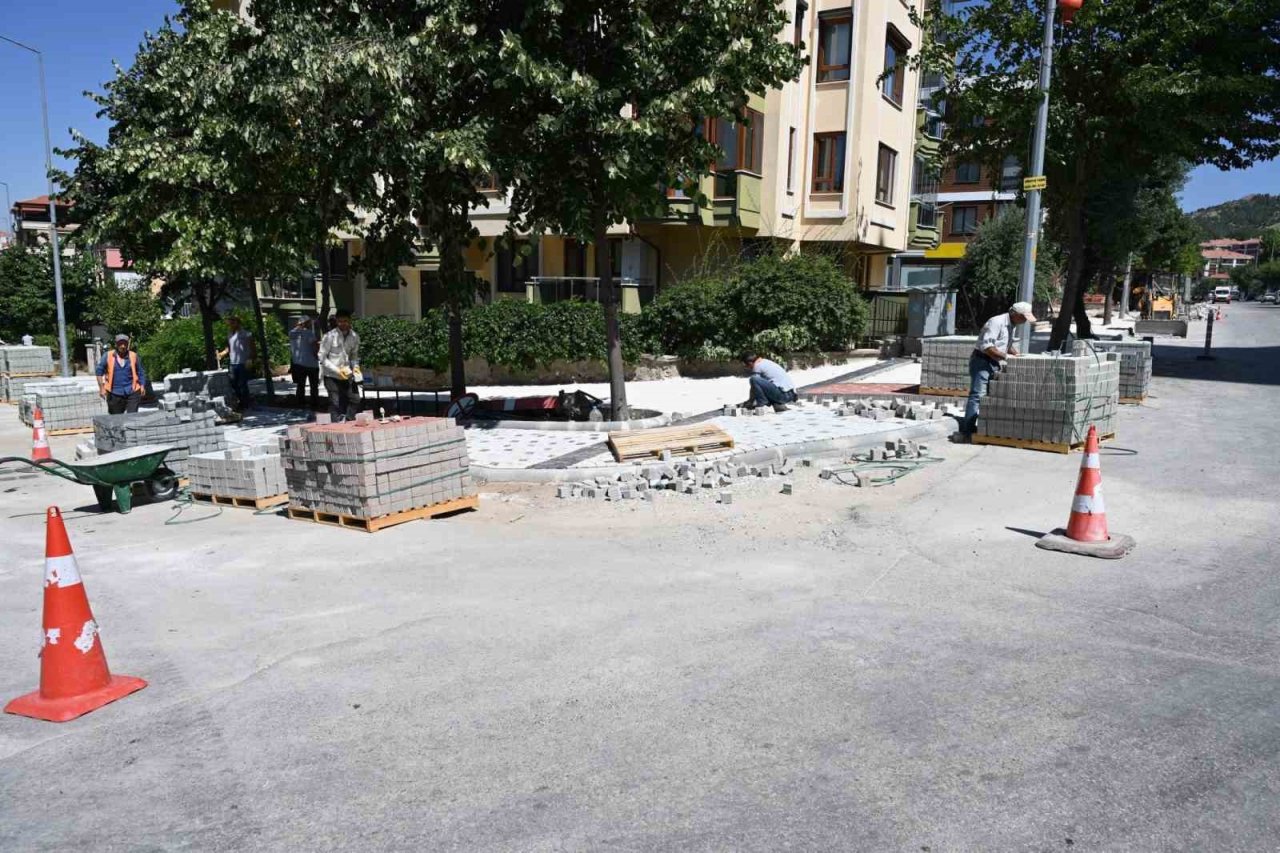 Isparta Belediyesi’ den begonit taş çalışması