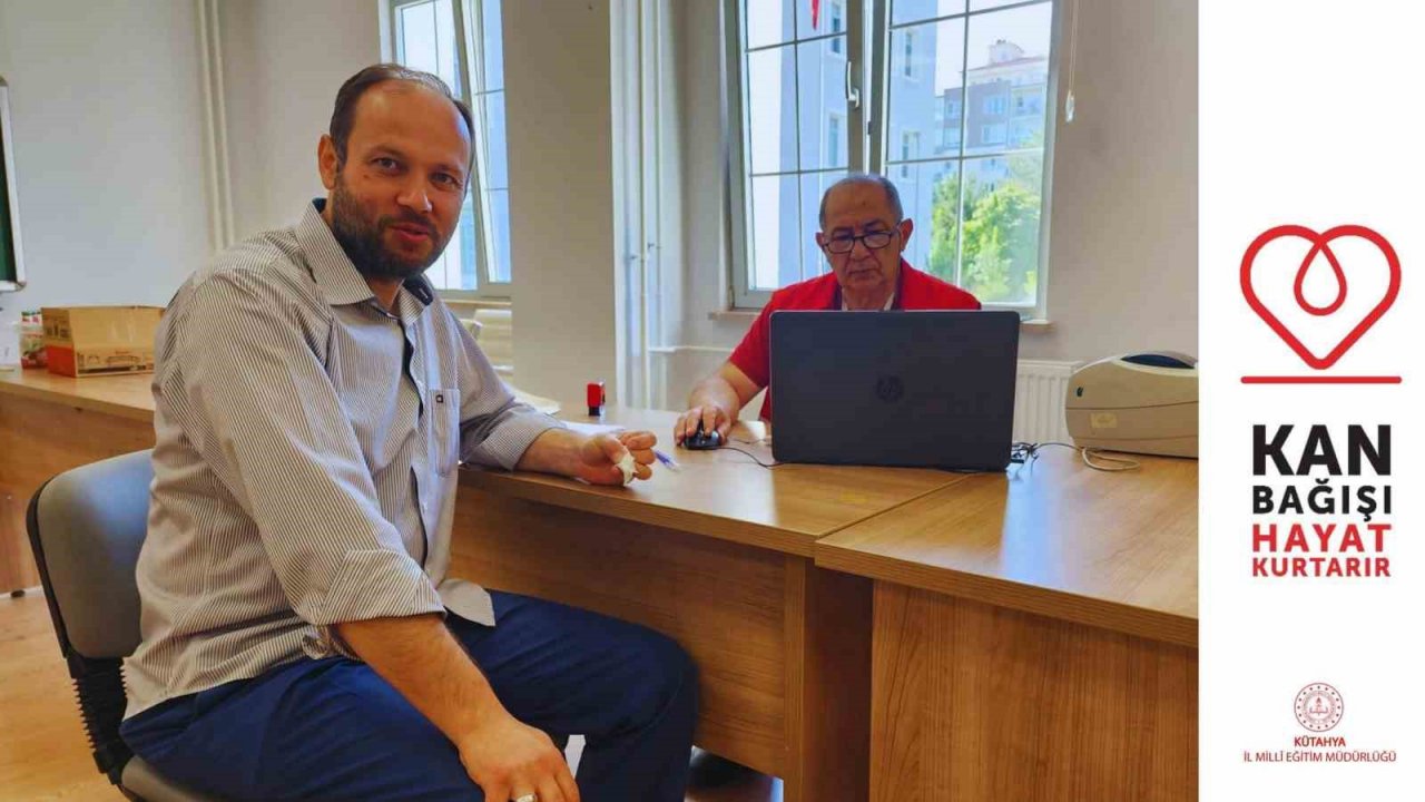 Kütahya İl Milli Eğitim Müdürlüğü personelinden kan bağışı kampanyasına destek