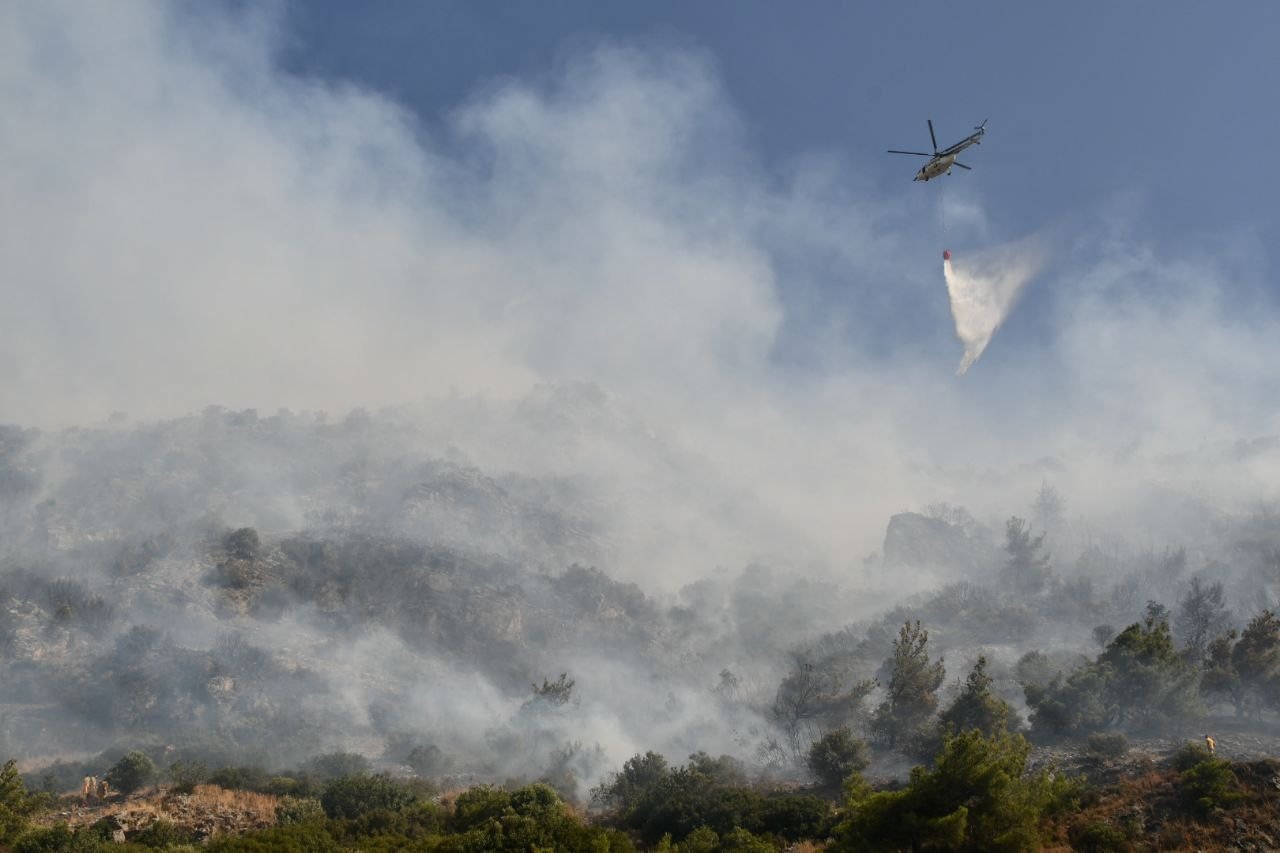 Söke’deki yangını söndürme çalışmaları devam ediyor