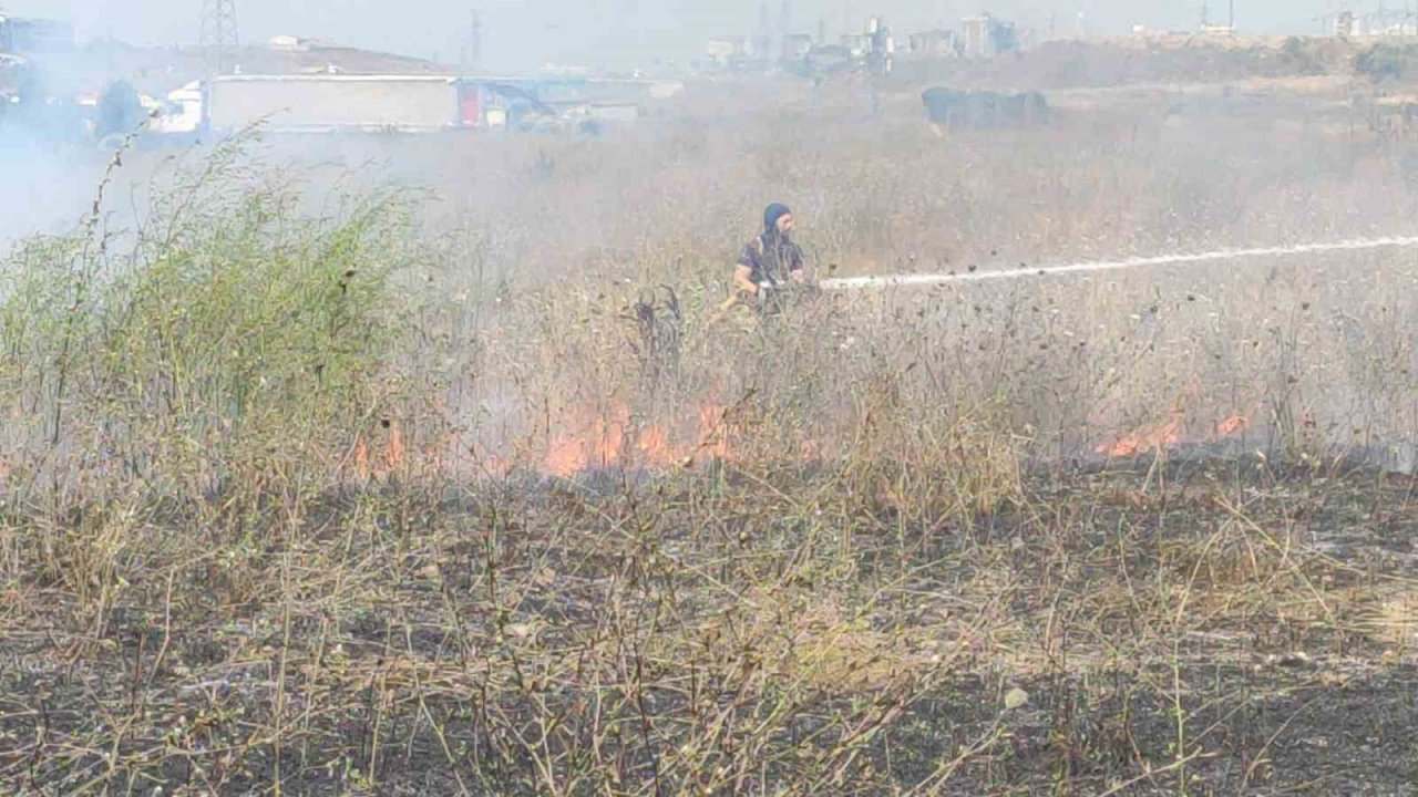 Sultangazi’de otluk alanda yangın paniği
