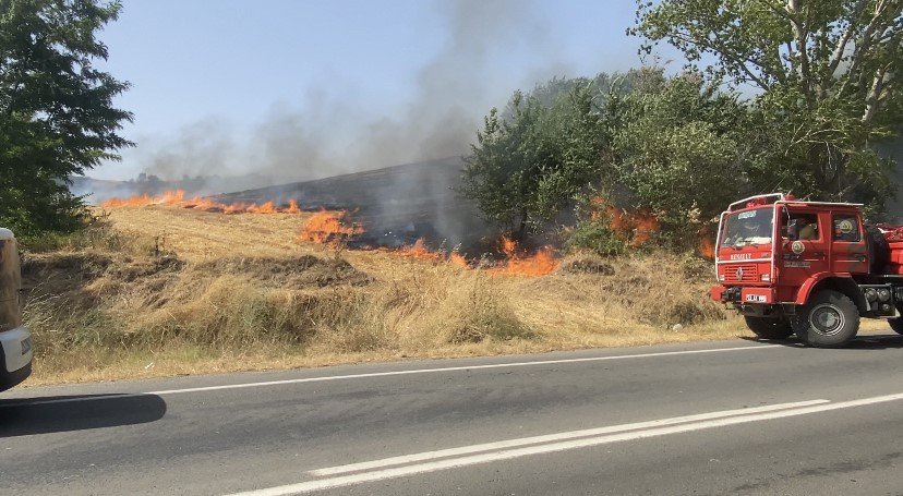 Edirne’de arazi yangını: Huzurevindeki yaşlılar tahliye edildi