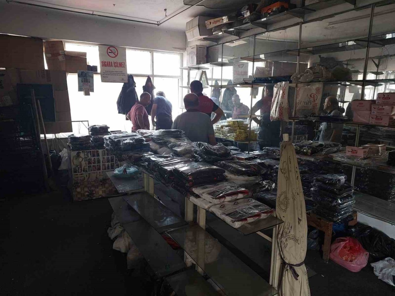 İş yerindeki yangın paniğe neden oldu