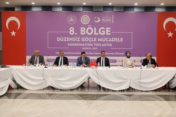 Burdur’da 8. Bölge Düzensiz Göçle Mücadele Koordinasyon Toplantısı