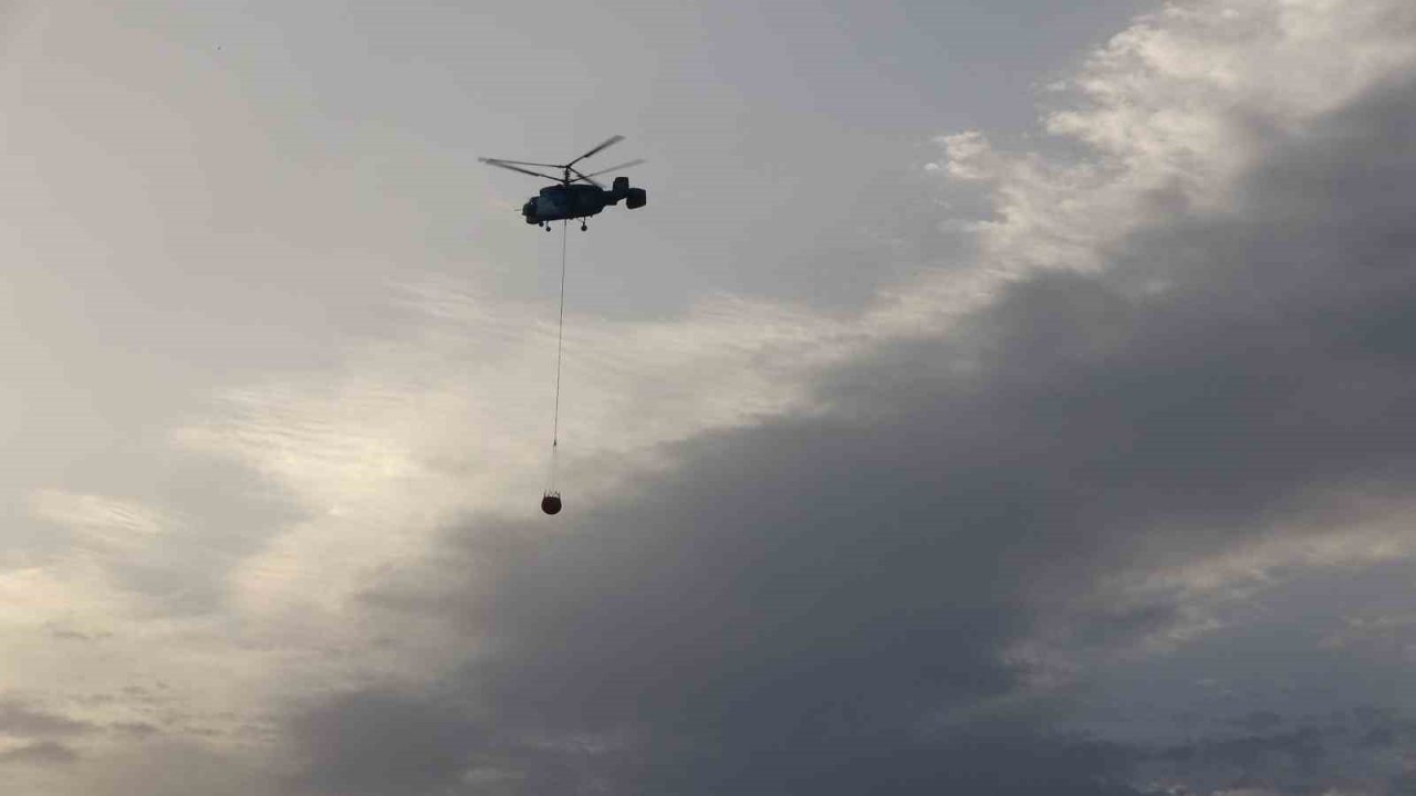 Çanakkale’deki orman yangınına günün ilk ışıklarıyla hava müdahalesi başladı