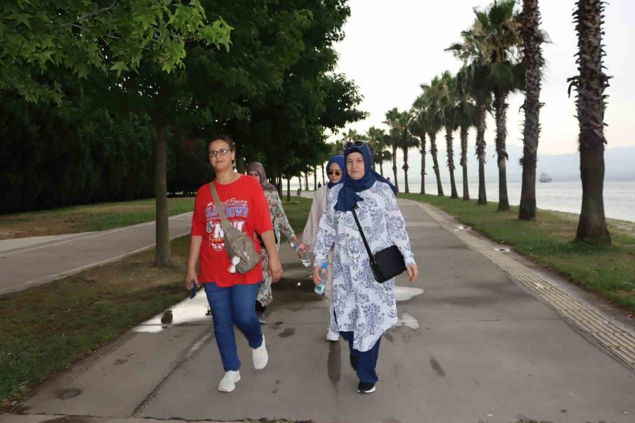 Kadınlar hem spor yaptı hem de sosyalleşti