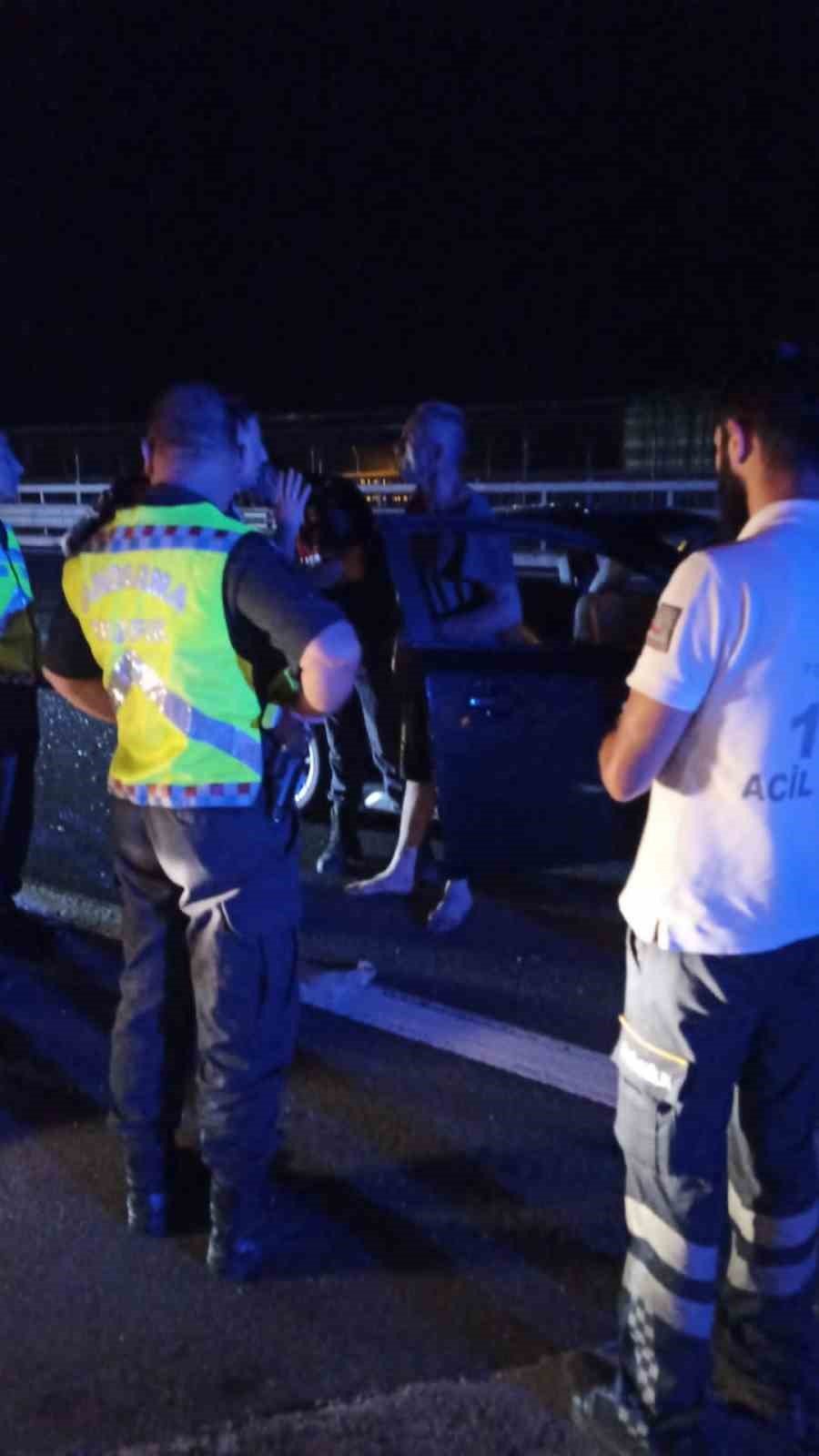 Kuzey Marmara Otoyolu’nda tır ile otomobil çarpıştı: 1 yaralı