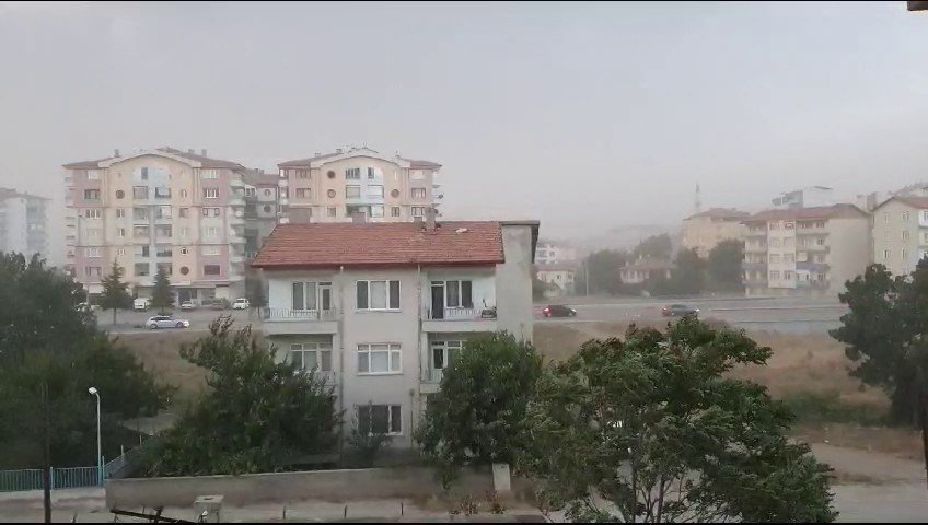 Sungurlu’da kum fırtınası çıktı