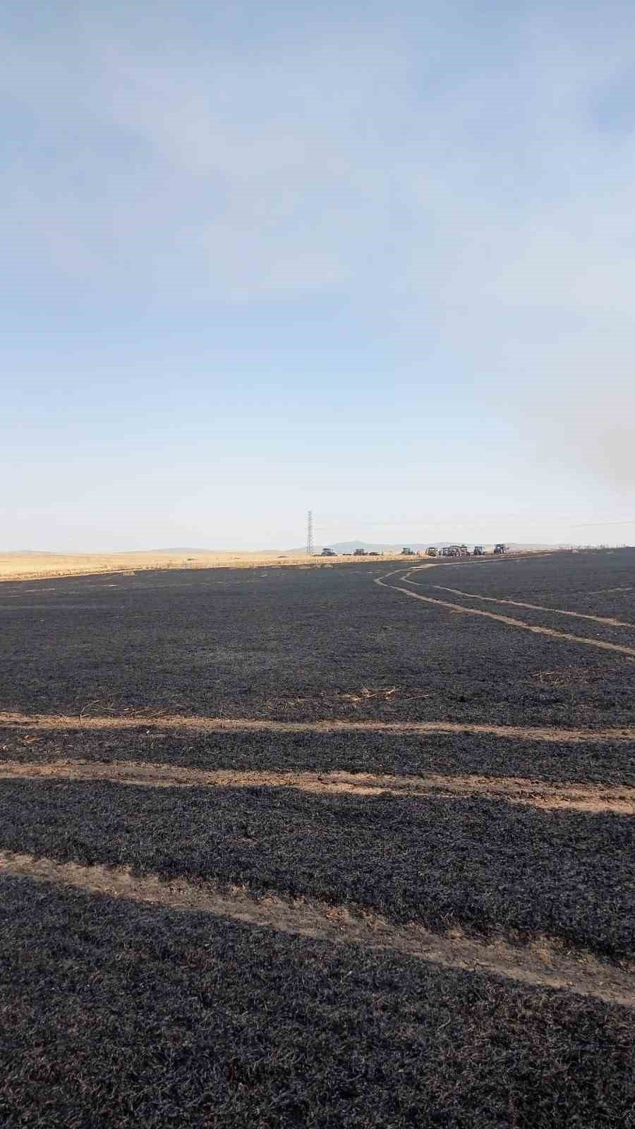 Sorgun’da 200 dekar ekili tarım arazisi küle döndü