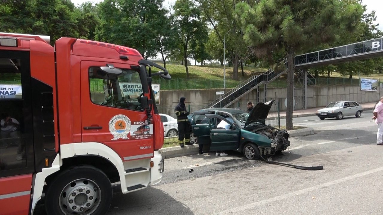 Samsun’da 3 araçlı trafik kazası: 1 yaralı
