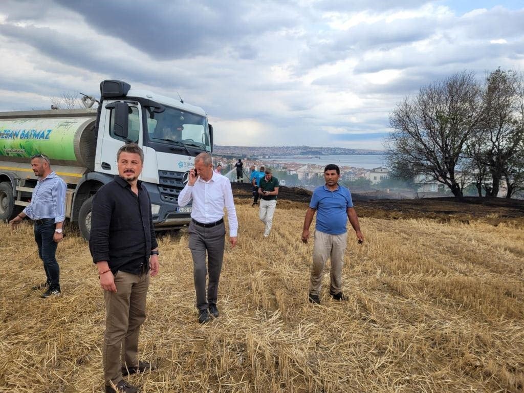 Tekirdağ’da anız yangını söndürüldü