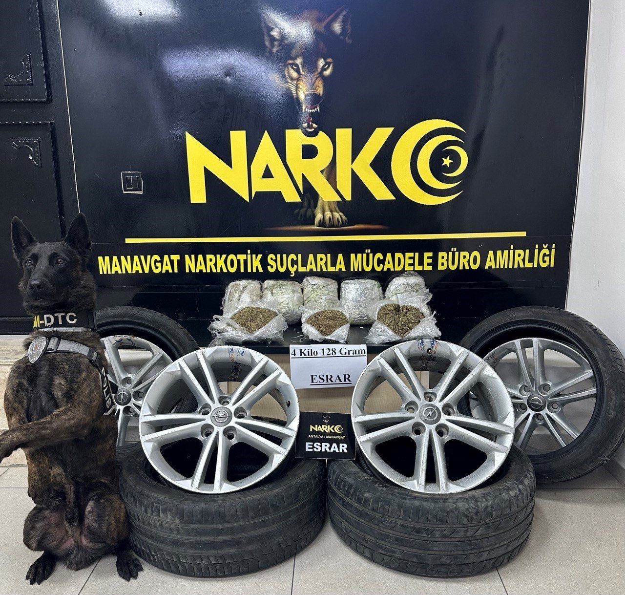 Antalya’da araç lastiğine gizlenmiş ‘emanet’ uyuşturucu operasyonu