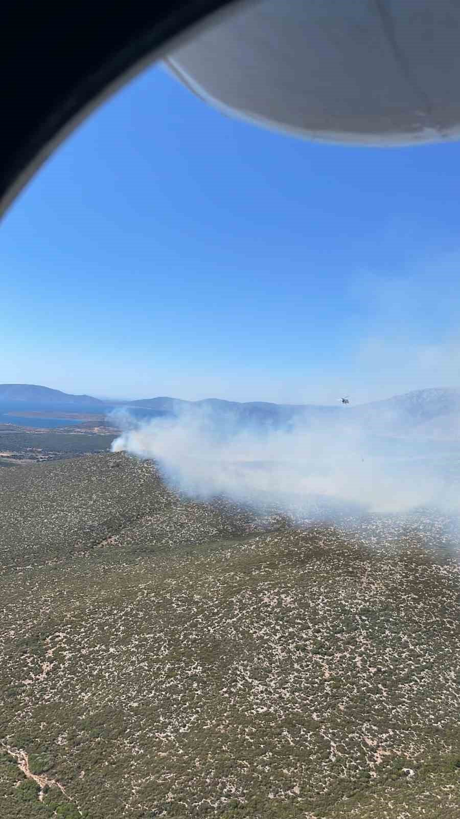 Çeşme’de orman yangını