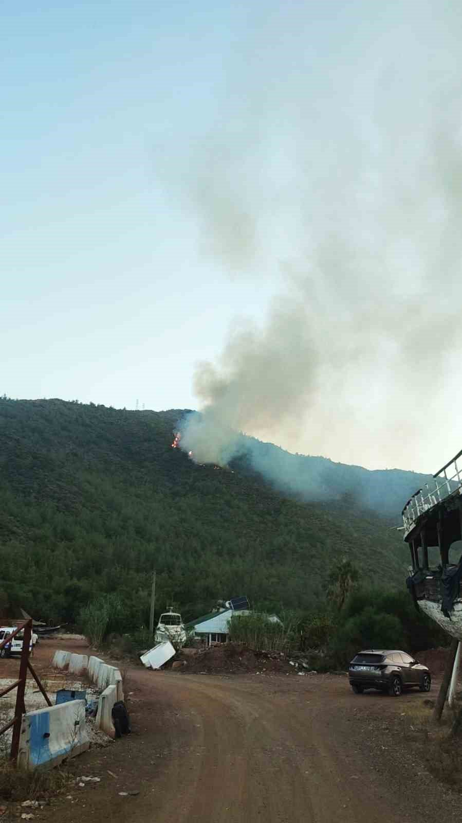 Marmaris orman yangını ile uyandı