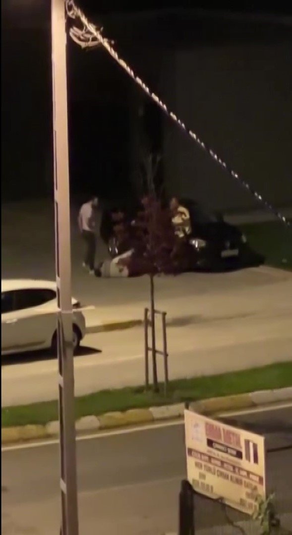 Pendik’te darp edilen kadının yardım çığlıkları kamerada