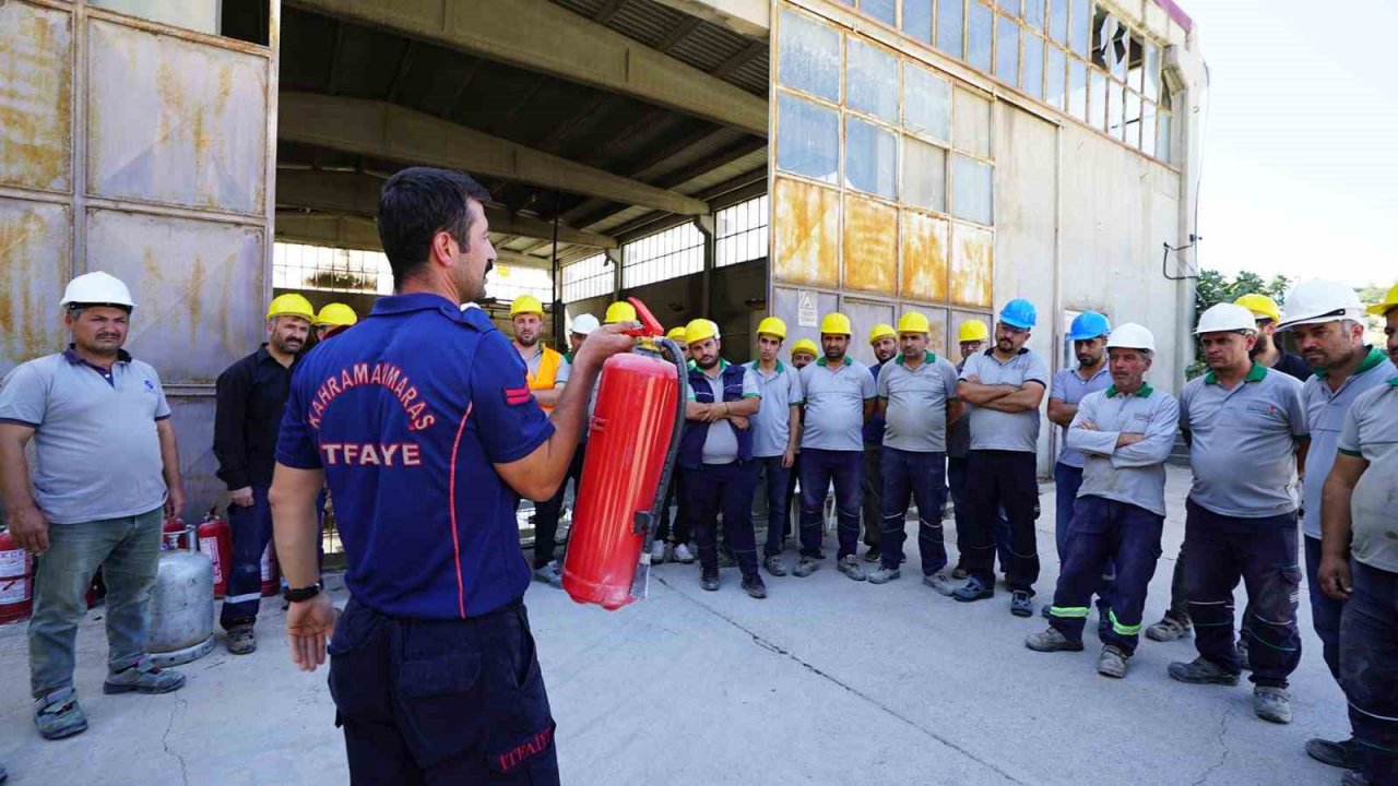 İtfaiyeden yangınlara karşı müdahale eğitimi