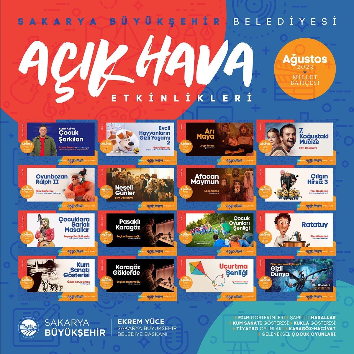 Sakarya Büyükşehir açık hava etkinlikleri başlıyor