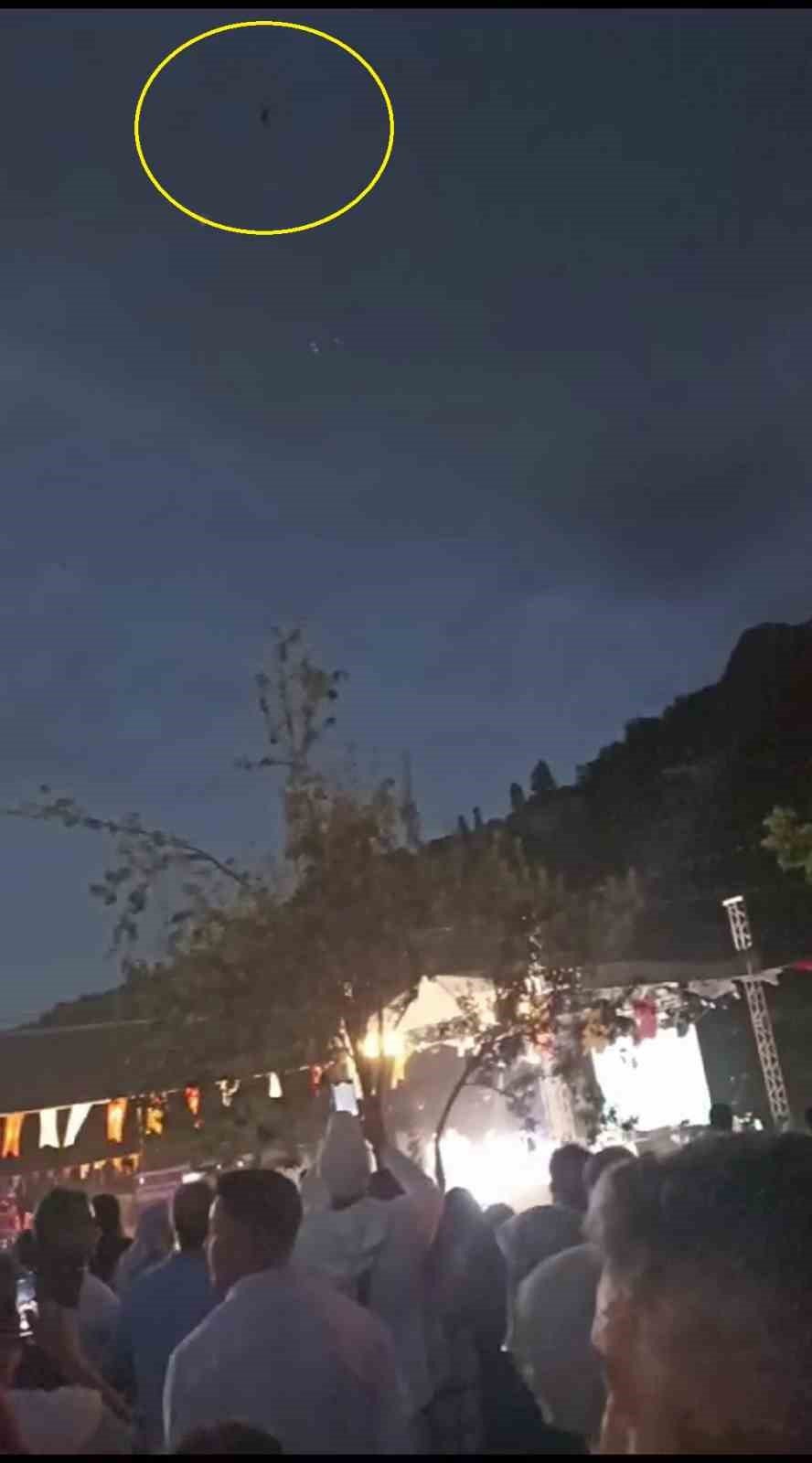 Samsun’da havada panik anları