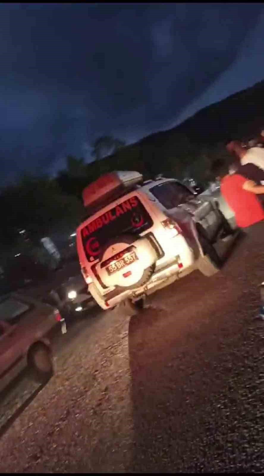 Samsun’da havada panik anları