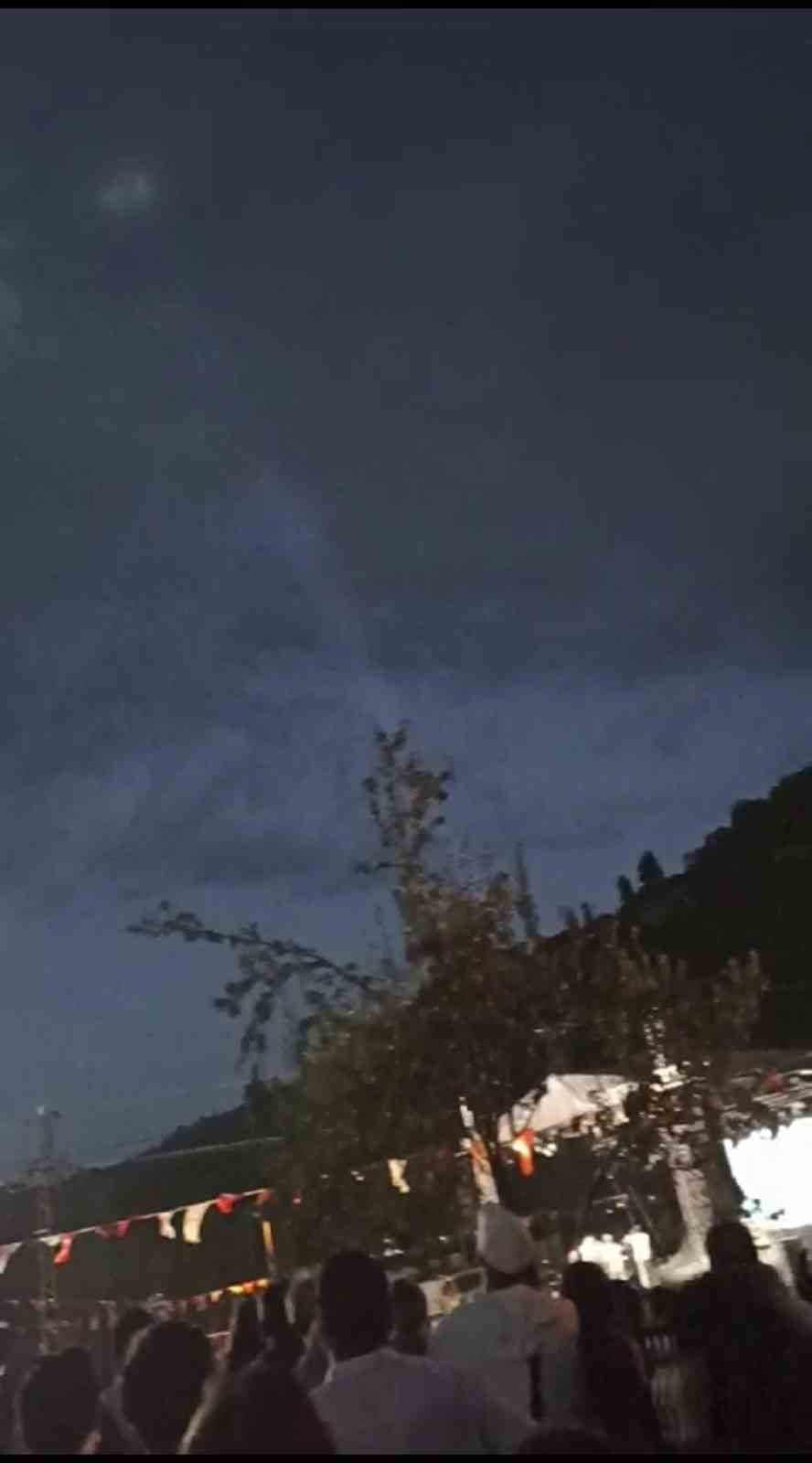 Samsun’da havada panik anları