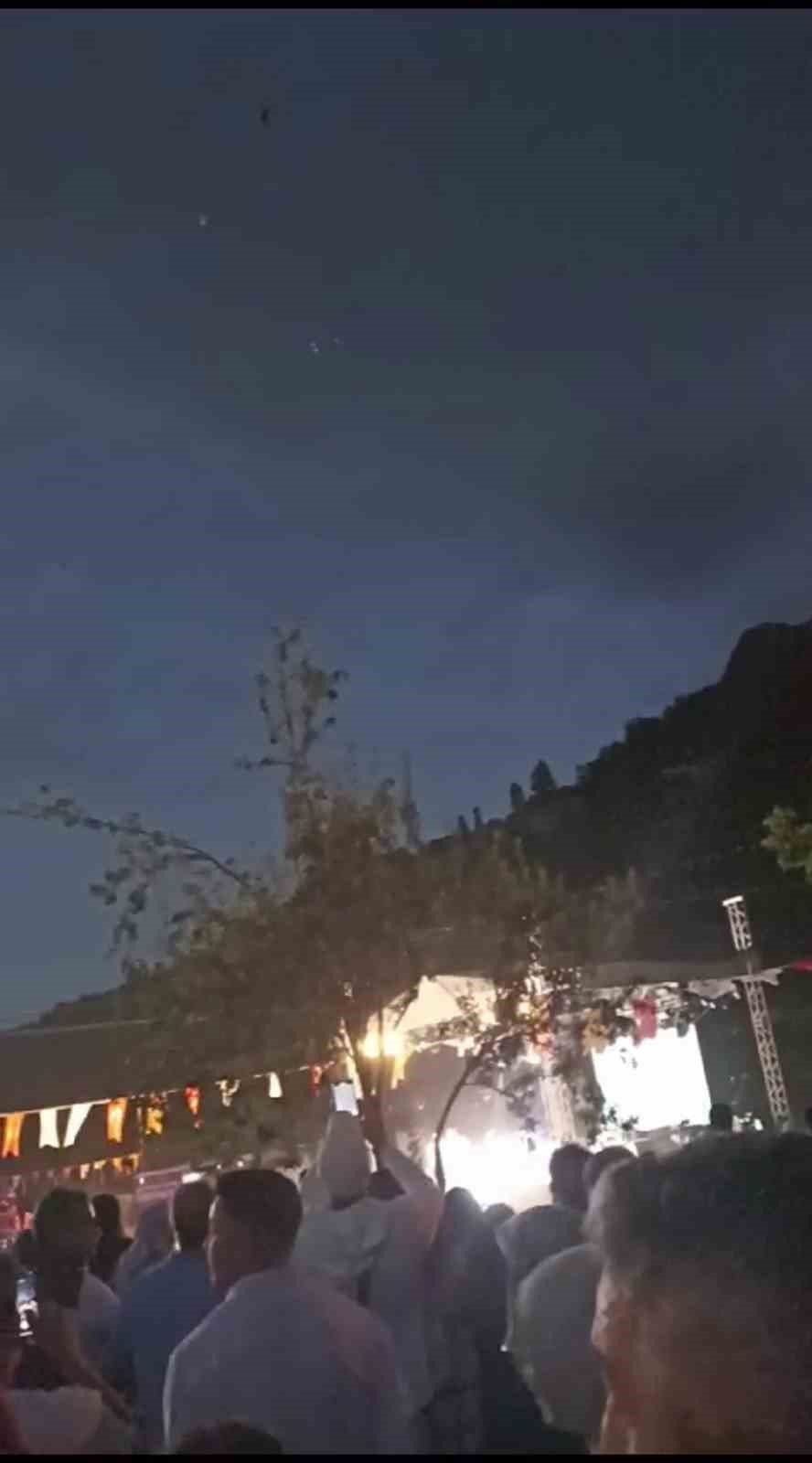 Samsun’da havada panik anları