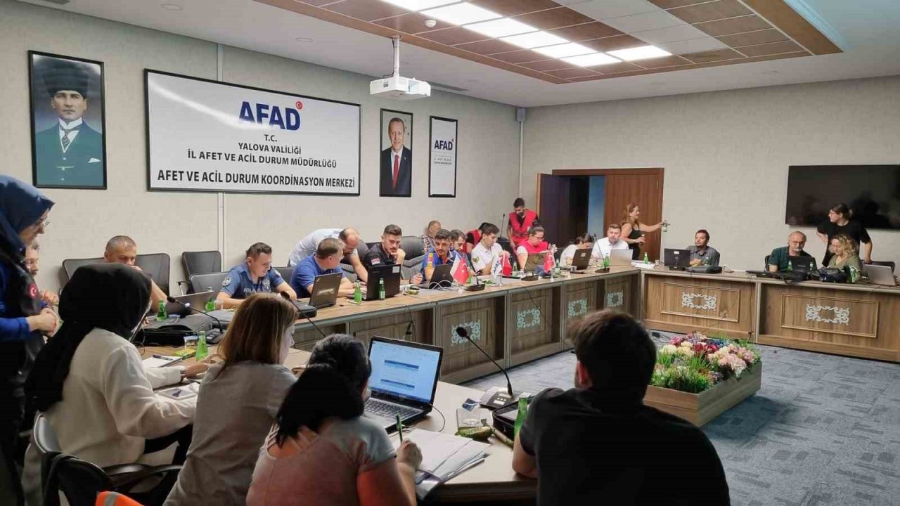 Yalova AFAD’dan masa başı orman yangını tatbikatı