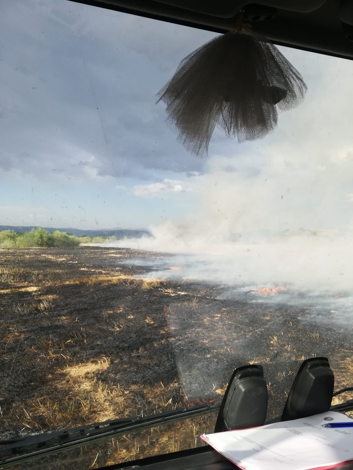 Ağrı’da tarla yangını