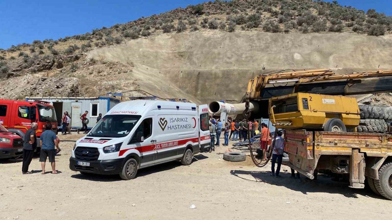 Hızlı tren şantiyesindeki tünelde gazdan etkilenen 2 işçi kurtarıldı