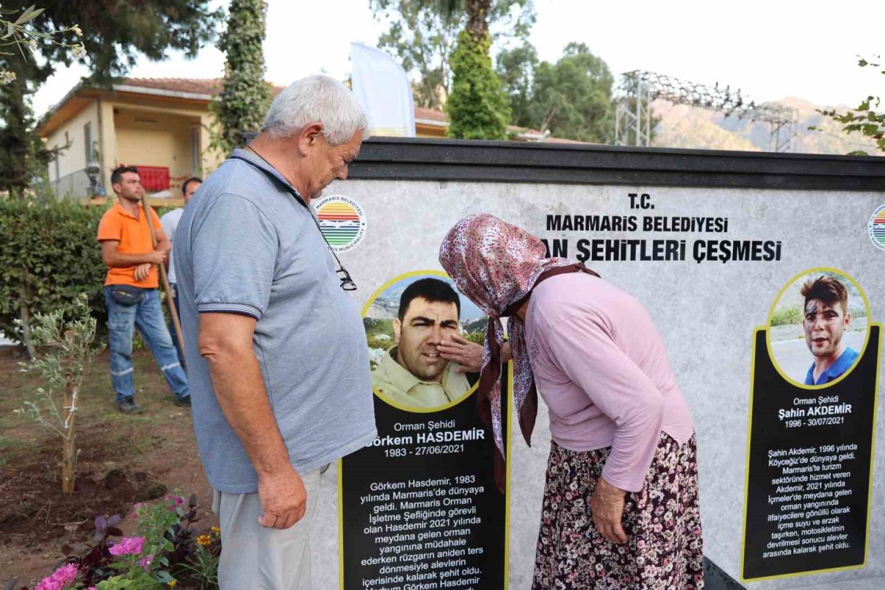 Marmaris’te orman şehitleri adına hayrat çeşmesi yapıldı