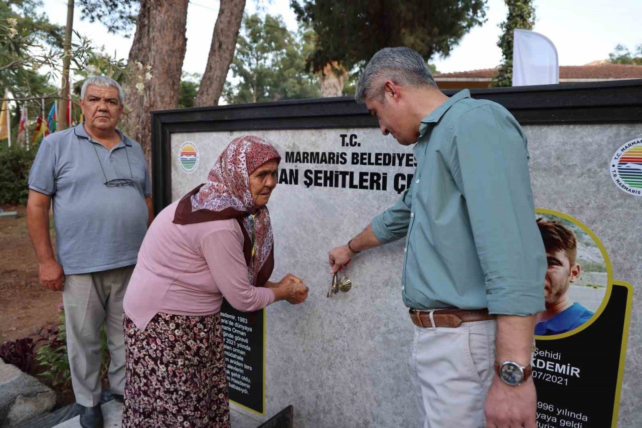 Marmaris’te orman şehitleri adına hayrat çeşmesi yapıldı