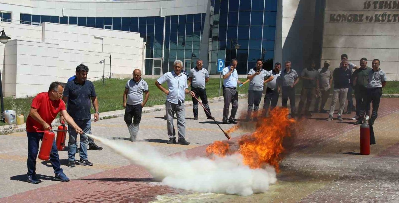 TOGÜ’de Yangın Söndürme Tatbikatı Yapıldı